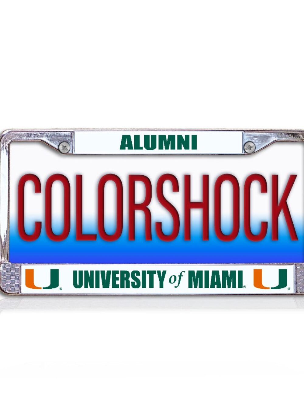 University of Miami Alumni Metal Tag Frame (Officially Licensed Product)